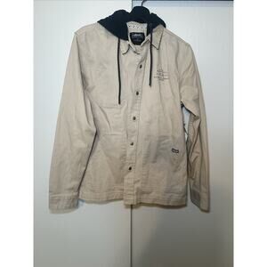 Tony Hawk Skateboarding Stretch Twill Snap Up Hooded Work Jacket Men’s Size M